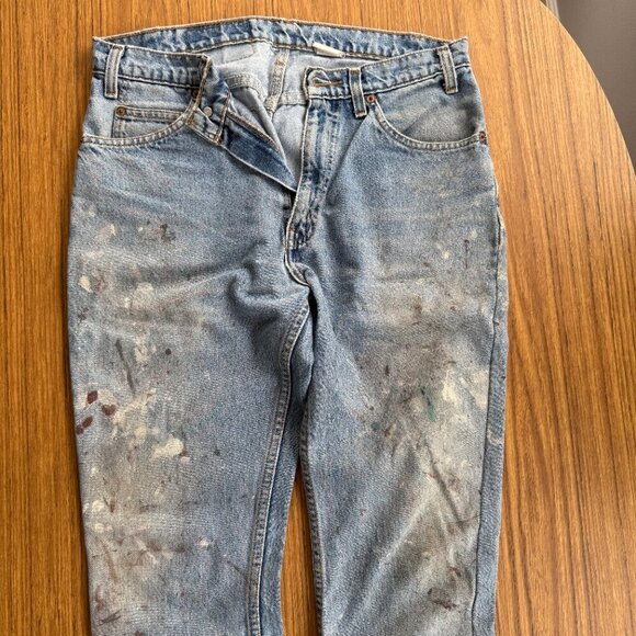 Vintage 80s Levi’s 505 Orange Tab Jeans | 32x30 | Regular Fit Straight Leg | Dis - Picture 5 of 11